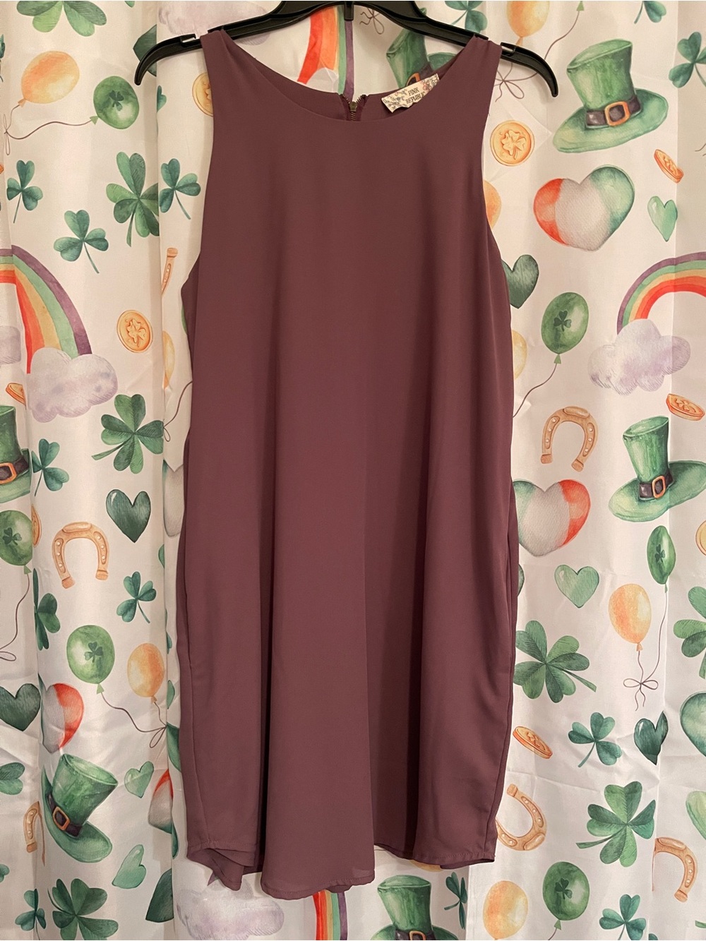 Sleeveless Mauve Shift Dress
